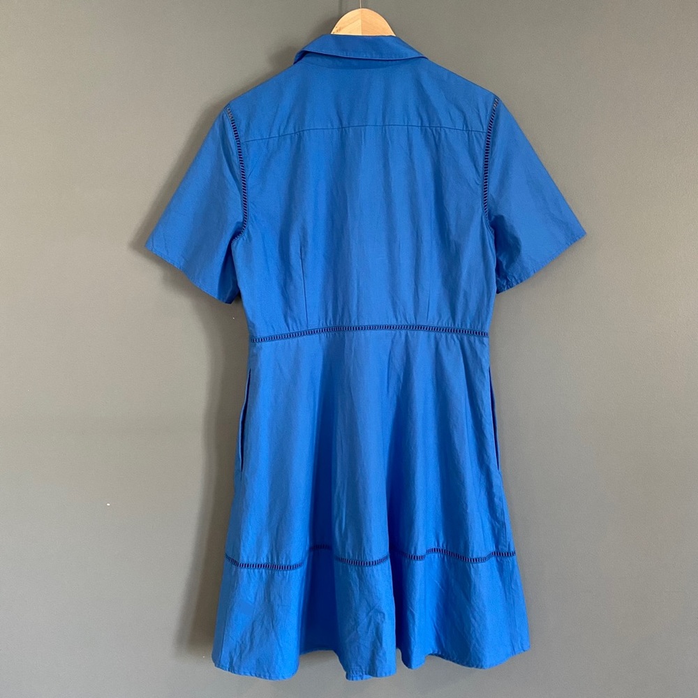 Draper James Blue Collared Button Down Dress - image 2
